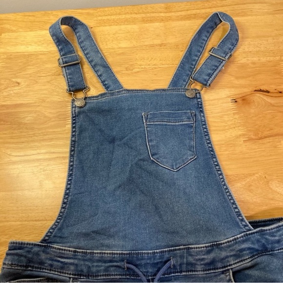 Girls Jean Overalls Size 18 XXL Light Denim Bib Overalls Stretch - Picture 5 of 16